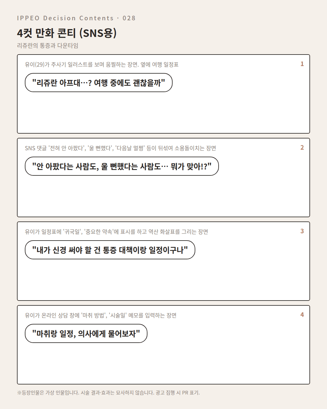 리쥬란의 통증과 다운타임 — 4컷 만화로 보기